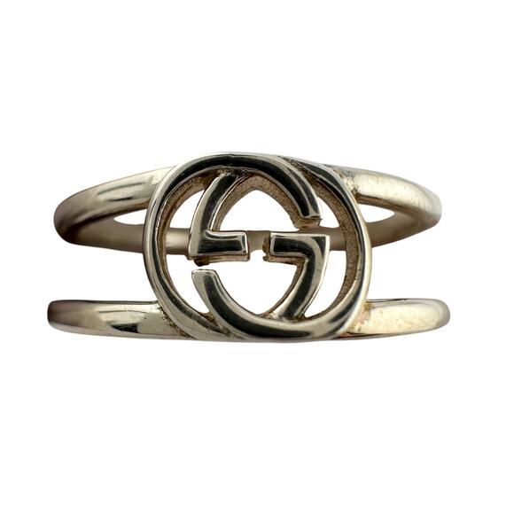 Gucci Interlocking G Open Band Ring Size 5.75 (11) - Picture 10 of 13